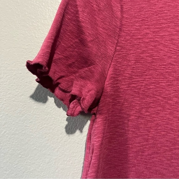 EXPRESS- Short Sleeve Rose Pink Mock Neck Top Size XS - Picture 3 of 5